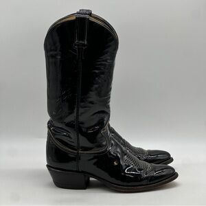 Tony Lama Vintage Patent Leather Boot. Size 8